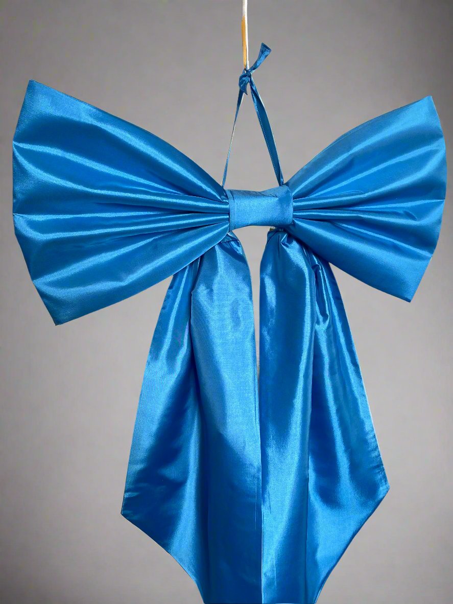 Blue Taffeta Large Bow