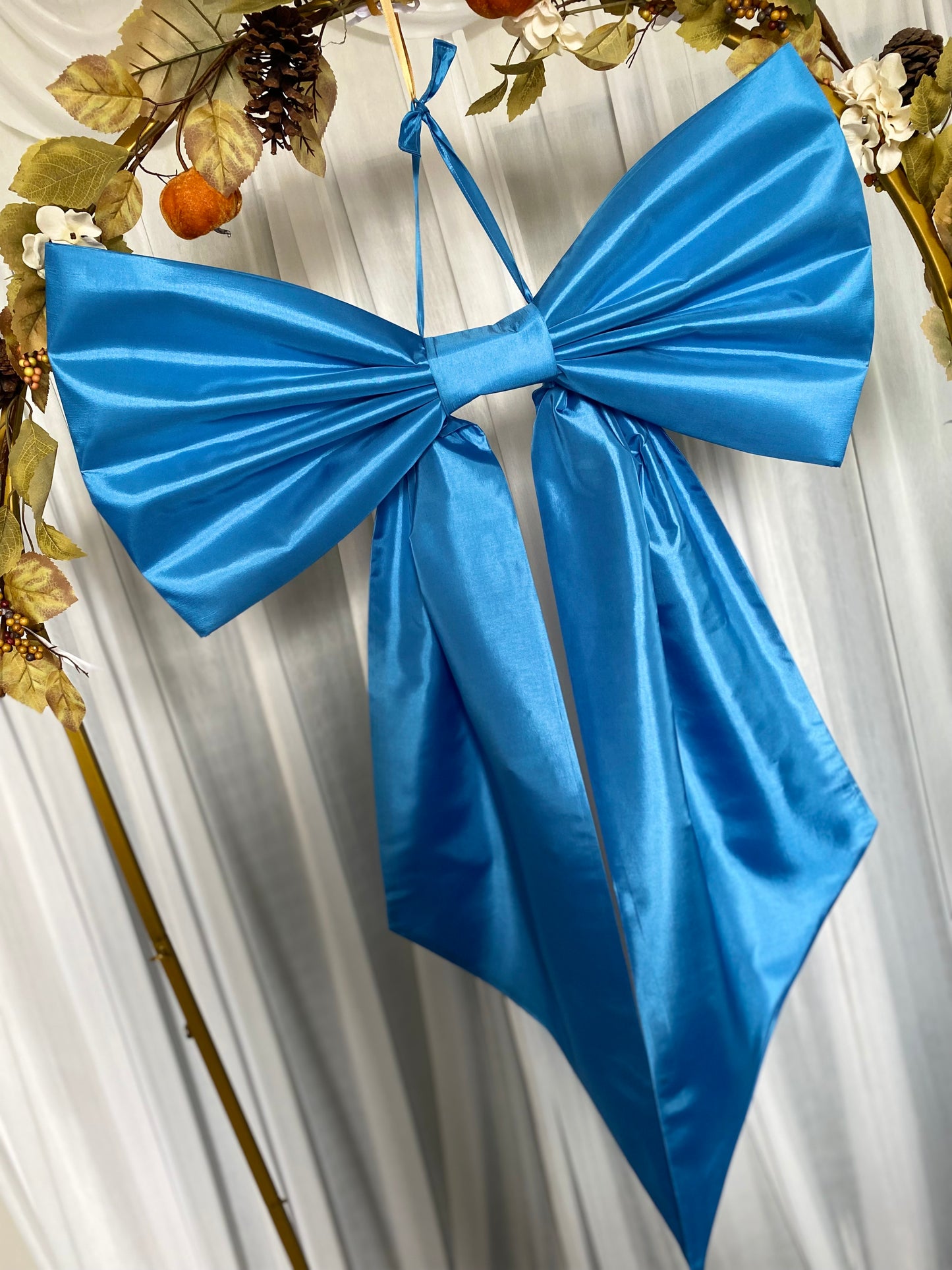 Blue Taffeta Large Bow