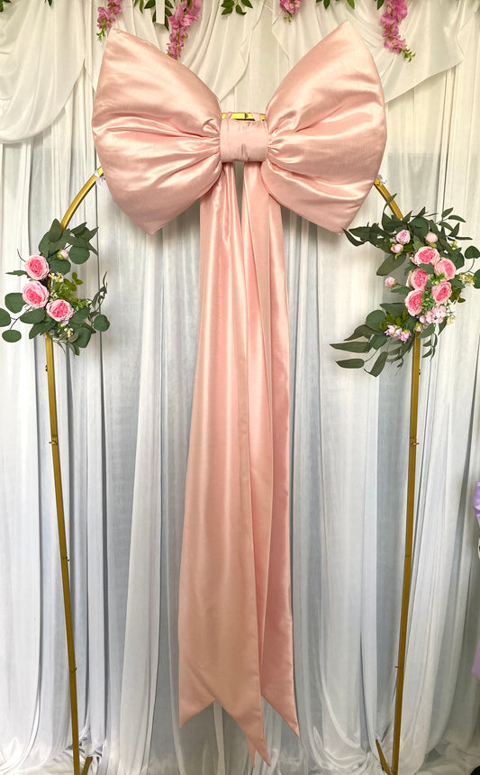 Pink Satin Wall Bow