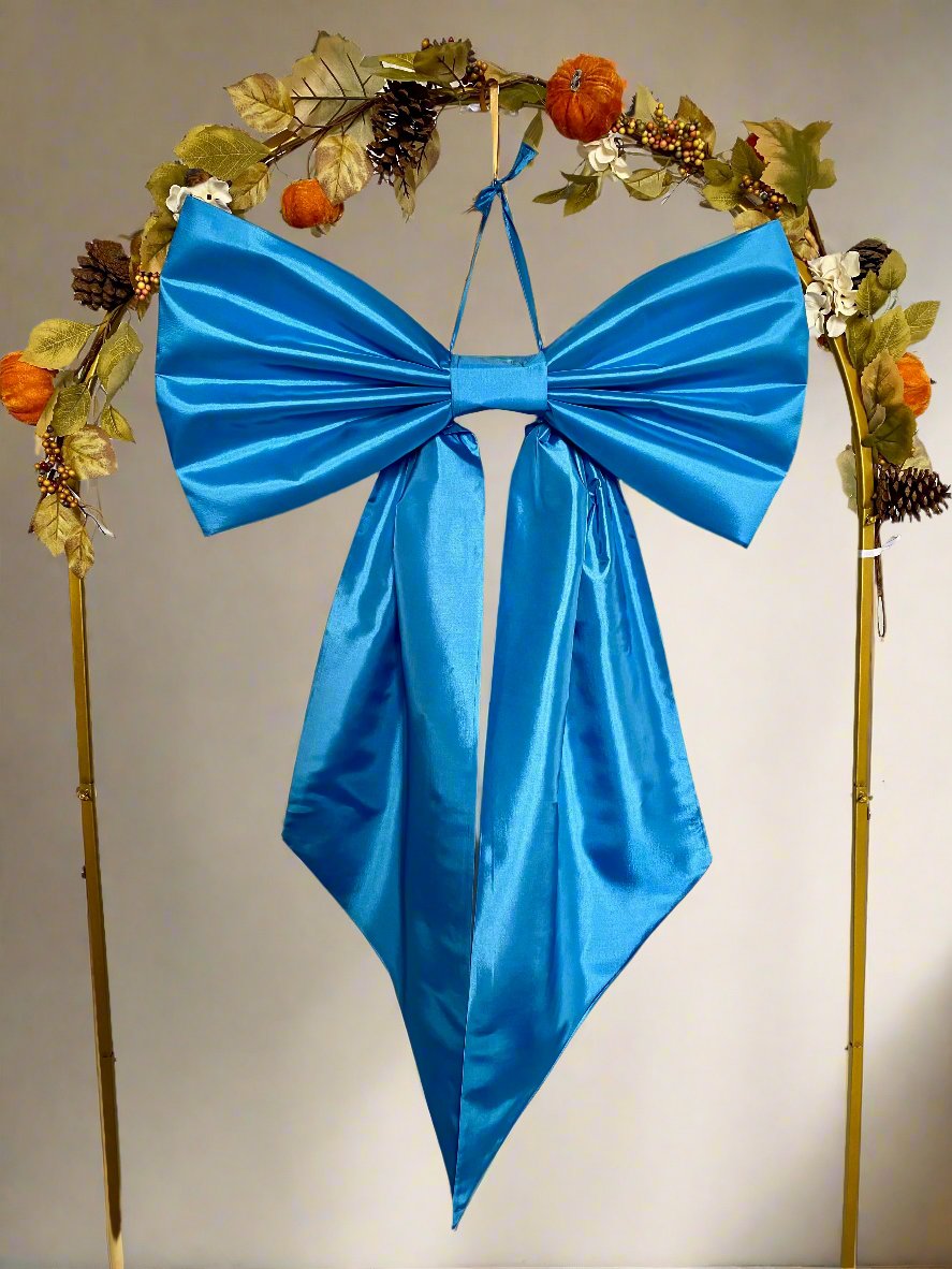 Blue Taffeta Large Bow