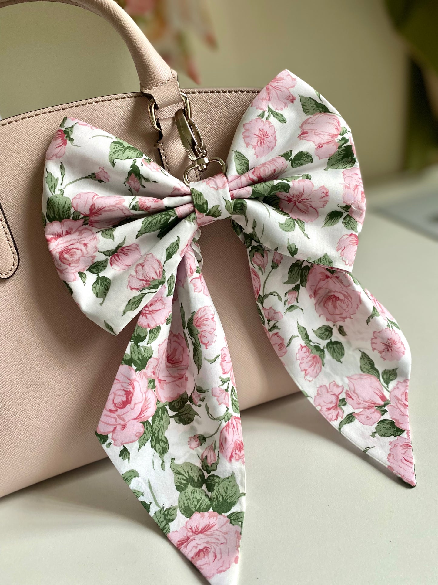 Liberty fabric, Rose Bag Bow